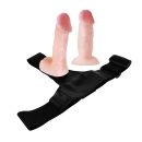 Strap-on Jessica z dwoma dildami i efektem ssącym - pas 58-86 cm - 4