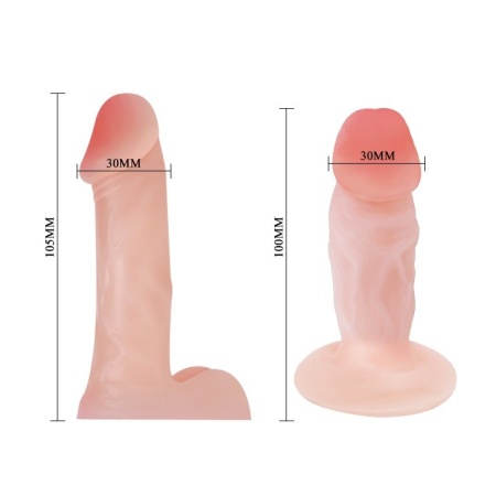 Strap-on Jessica z dwoma dildami i efektem ssącym - pas 58-86 cm - 6