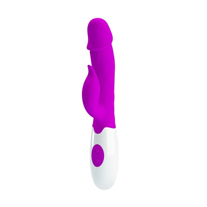 Wibrator króliczek Peter z podwójnym silnikiem, 30 trybami wibracji, 19,2 cm - 1