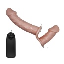 Uprząż Ultra Passionate z podwójną wibracją i dildem 17,5 cm - 2
