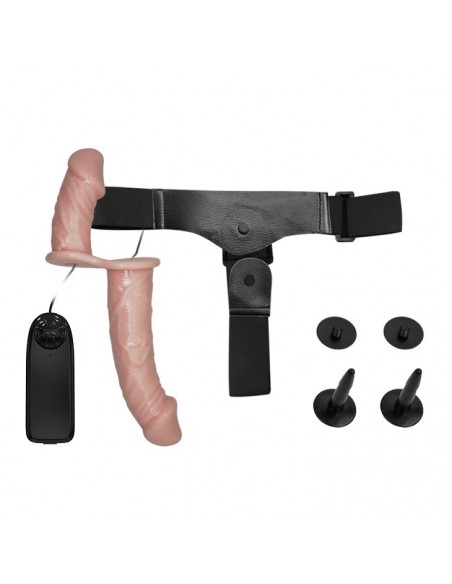 Wibrujący Strapon Baile - Ultra Passionate Harness Dual-Motor - Strap-ony, dilda na pasku z wibracją - 4