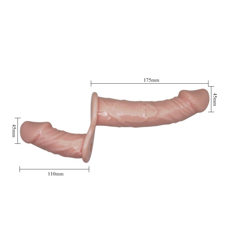 Uprząż Ultra Passionate z podwójną wibracją i dildem 17,5 cm - 5