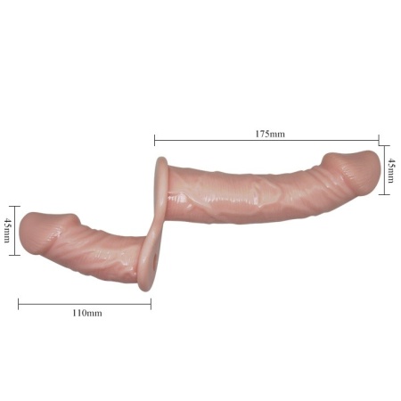Uprząż Ultra Passionate z podwójną wibracją i dildem 17,5 cm - 5