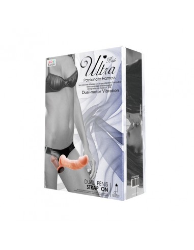 Wibrujący Strapon Baile - Ultra Passionate Harness Dual-Motor - Strap-ony, dilda na pasku z wibracją - 8