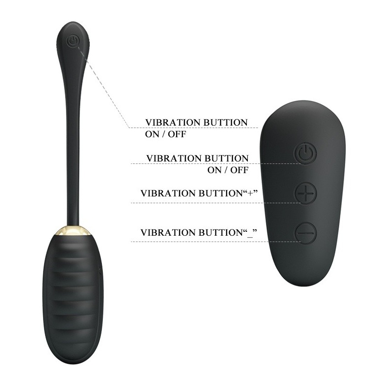 Wibrator Doreen Egg Royal Pleasure z pilotem, 12 trybów, 18 cm - 3