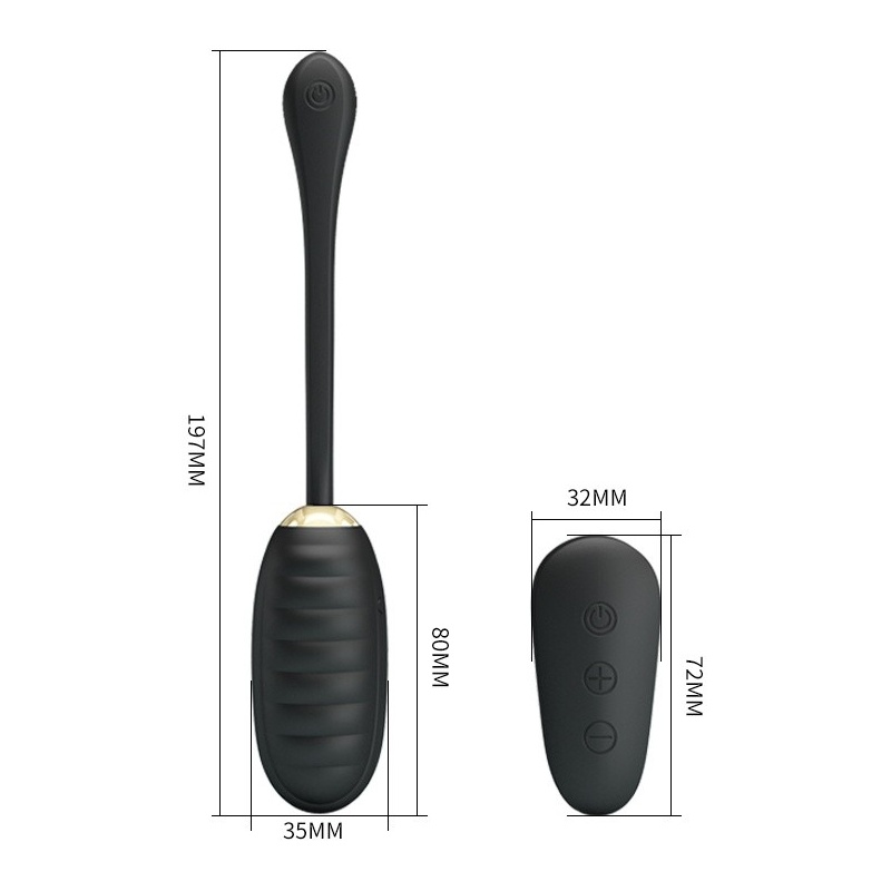 Wibrator Doreen Egg Royal Pleasure z pilotem, 12 trybów, 18 cm - 5