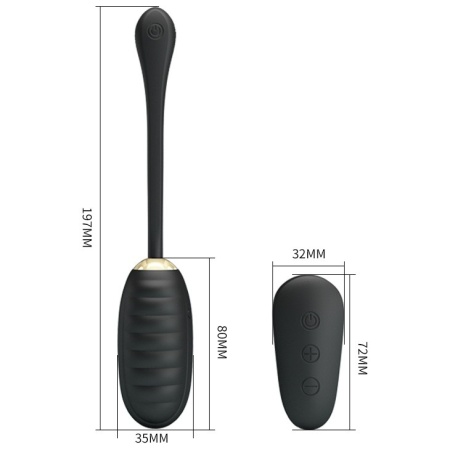 Wibrator Doreen Egg Royal Pleasure z pilotem, 12 trybów, 18 cm - 5