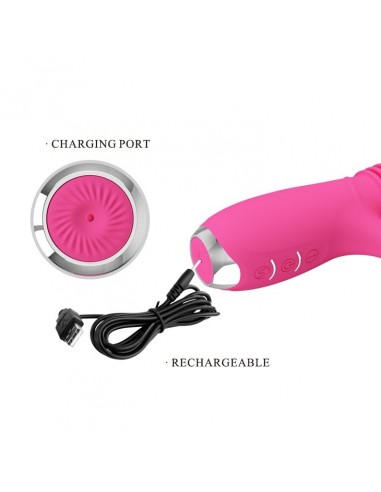 Wibrator Króliczek DOROTHY z Funkcjami Pchania Pink - Wibratory Króliczki - 5