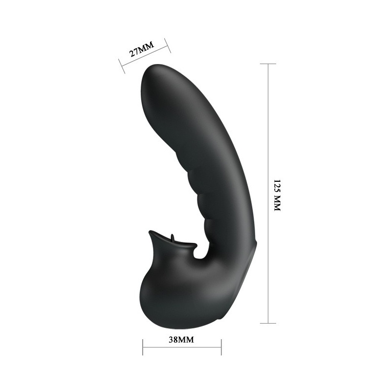 Wibrujący rękaw na palec Hobgoblin 12,5 cm z podwójną stymulacją - 4