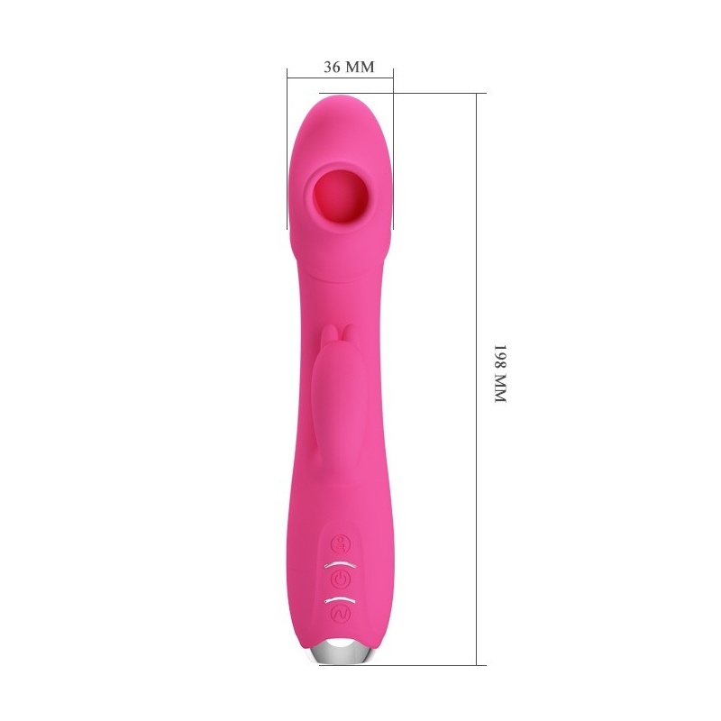 Wibrator Regina z pulsacją i stymulacją łechtaczki, 20 cm - 4