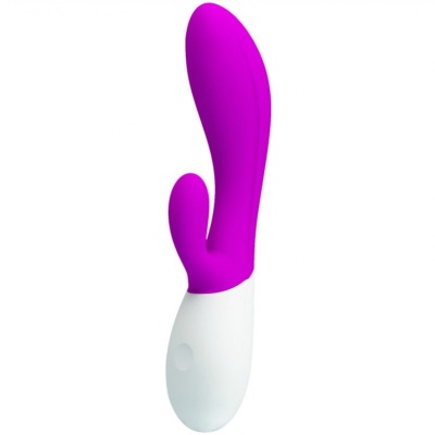 Masster Rhythm — wibrator silikonowy z 2 silnikami i stymulatorem łechtaczki, 19,6 cm - 1