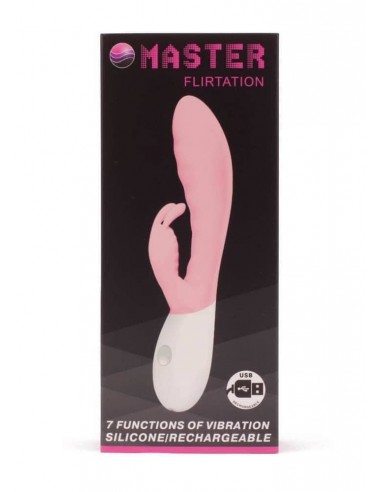 Wibrator Króliczek Master Flirtation 7 Function Pink - Wibratory Króliczki - 5
