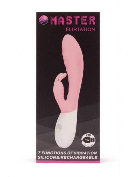 Wibrator Króliczek Master Flirtation 7 Function Pink - Wibratory Króliczki - 5
