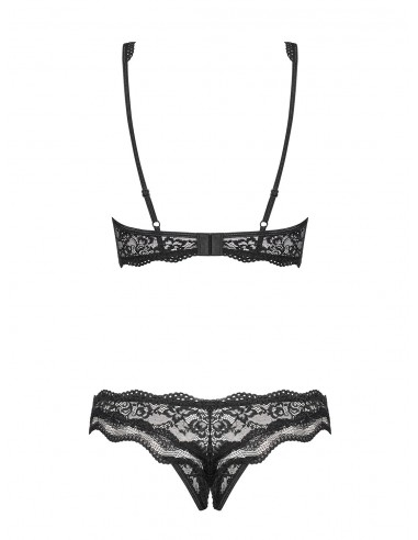 Luvae komplet bielizny erotycznej 2-częściowy otwarty Czarny  S/M - Komplety bielizny erotycznej - 6