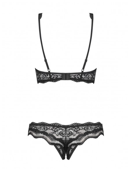 Luvae komplet bielizny erotycznej 2-częściowy otwarty Czarny  S/M - Komplety bielizny erotycznej - 6