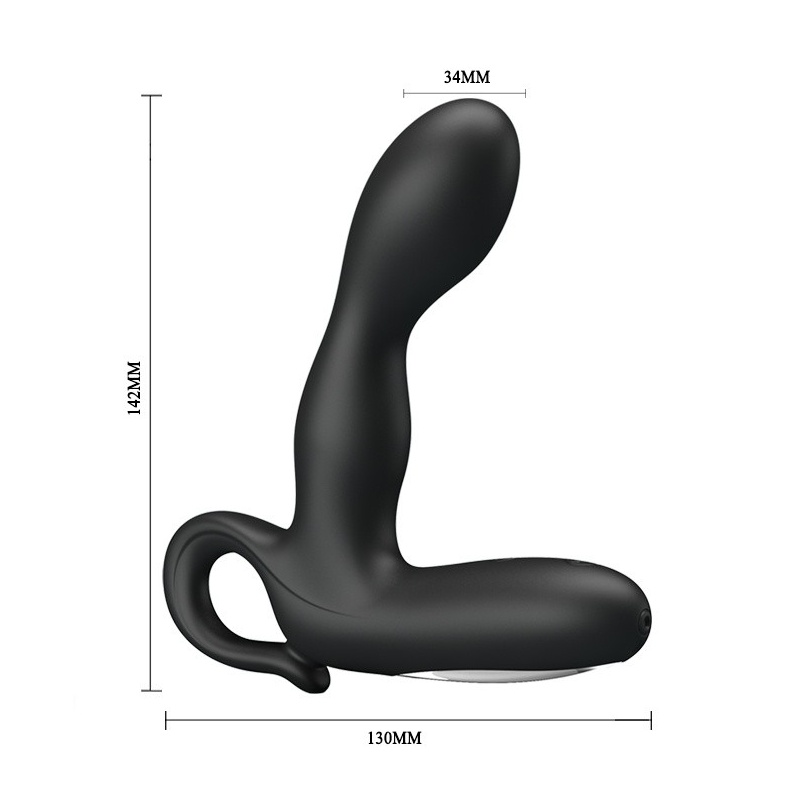 Masażer prostaty BARRACK 14,2 cm z wibracjami i wygiętym trzonem - 3