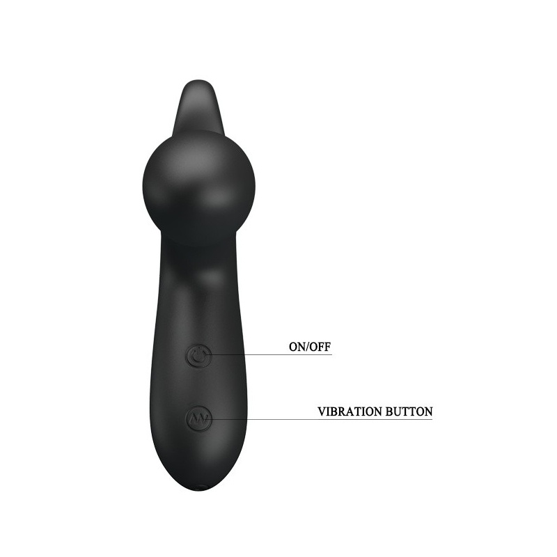 Masażer prostaty BARRACK 14,2 cm z wibracjami i wygiętym trzonem - 4