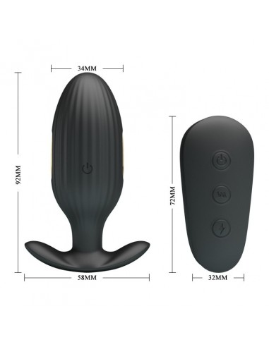 Wibrujący korek analny PRETTY LOVE - KELLY Electric Shock Massager - Kulki i korki analne wibrujące - 6