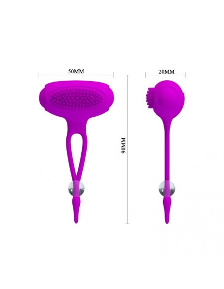 Wibrujące Zaciski Klamerki na Sutki z Masującymi Języczkami - WIBRATORY DLA PAR - 5