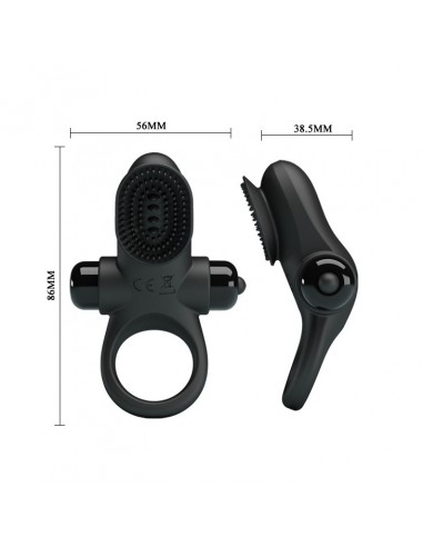 Pierścien erekcyjny wibrujący II Czarny - Pierścienie erekcyjne wibrujące - 5
