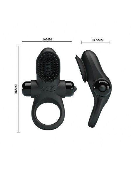 Pierścien erekcyjny wibrujący II Czarny - Pierścienie erekcyjne wibrujące - 5