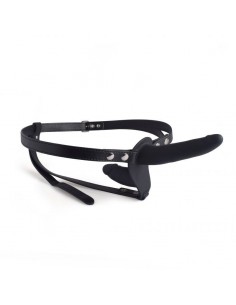 Dildo Na Uprzęży Cintura Doppio Fallo Strap-On Black - Strap-ony, dilda na pasku bez wibracji - 1