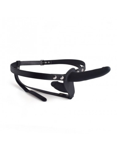 Dildo Na Uprzęży Cintura Doppio Fallo Strap-On Black - Strap-ony, dilda na pasku bez wibracji - 1