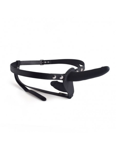 Dildo Na Uprzęży Cintura Doppio Fallo Strap-On Black - Strap-ony, dilda na pasku bez wibracji - 1
