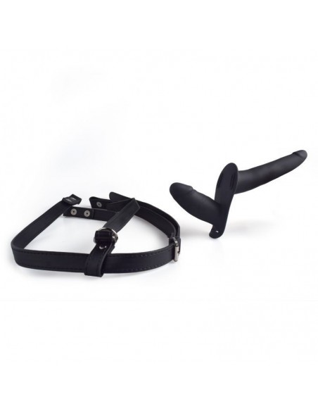Dildo Na Uprzęży Cintura Doppio Fallo Strap-On Black - Strap-ony, dilda na pasku bez wibracji - 6