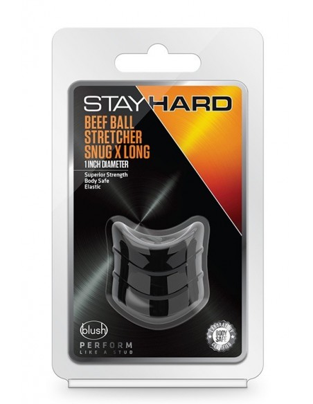 Stymulująca Nakładka Stay Hard Beef Ball Stretcher Snug Xlong - Przedłużki i nakładki na penisa - 3