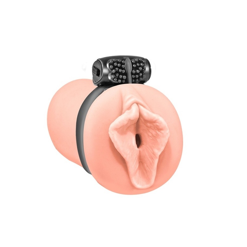 Masturbator Lola Toys Satisfaction - TPR, pierścień wibracyjny z kolcami, 12 cm - 2