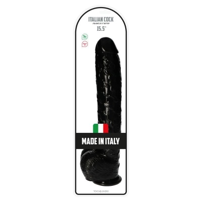 Dildo Italian Cock 40 cm z przyssawką czarny - 1 2