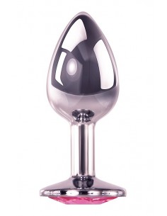 Korek analny stalowy A/E PINK GEM ANAL PLUG MEDIUM - Korki analne stalowe - 1