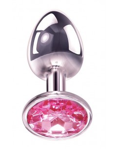 Korek analny stalowy A/E PINK GEM ANAL PLUG MEDIUM - Korki analne stalowe - 1 2