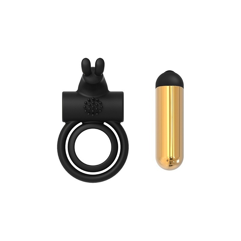 Wibrujący pierścień na penisa ELITE JOEL z kulką i stymulatorem łechtaczki, średnice wewnętrzne 2,5+ i 3,9+ cm - 7