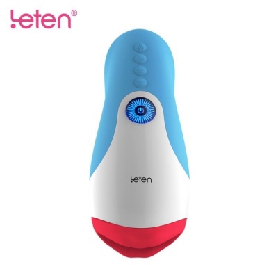Masturbator oralny SM350 z podgrzewaniem, niebieski 20,2 cm - 1 2