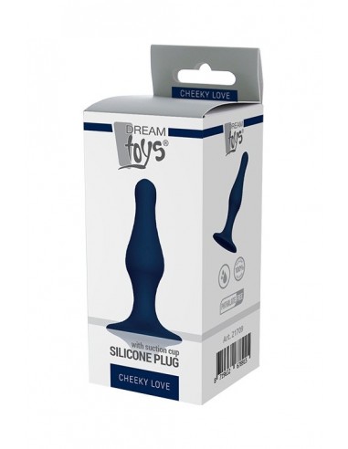 Korek analny zatyczka CHEEKY LOVE SILICONE PLUG SMALL BLUE - Korki analne silikonowe - 3