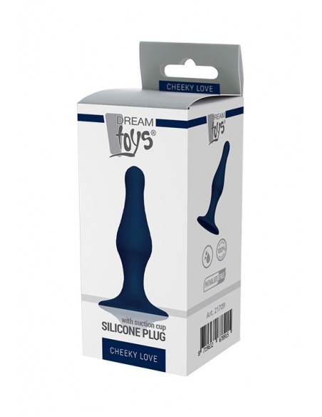 Korek analny zatyczka CHEEKY LOVE SILICONE PLUG SMALL BLUE - Korki analne silikonowe - 3