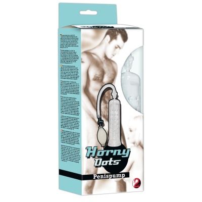 Pompka do penisa Horny Dots Pump z kulką pompującą i zaworem zwalniającym, cylinder 19,5 cm - 1 2