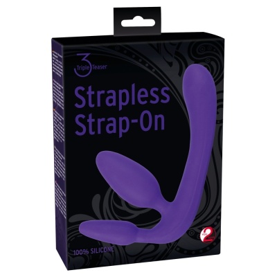 Strap-On bez Uprzęży Triple Teaser – trójdzielna konstrukcja z dildem 20 cm - 1