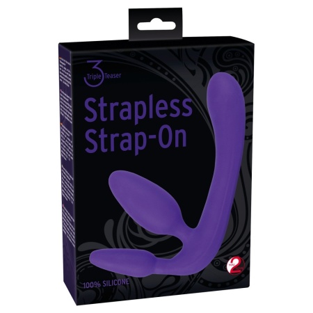 Strap-On bez Uprzęży Triple Teaser – trójdzielna konstrukcja z dildem 20 cm - 1