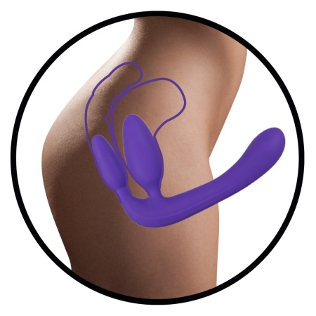 Strap-On bez Uprzęży Triple Teaser – trójdzielna konstrukcja z dildem 20 cm - 5