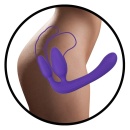 Strap-On bez Uprzęży Triple Teaser – trójdzielna konstrukcja z dildem 20 cm - 5