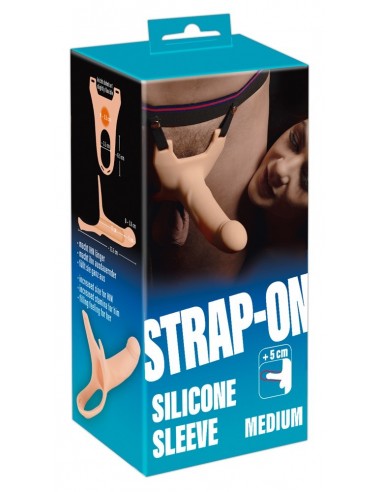 Dildo Na Pasku Dla Mężczyzn Silicone Strap-On +5Cm Medium - Strap-ony, dilda na pasku bez wibracji - 7