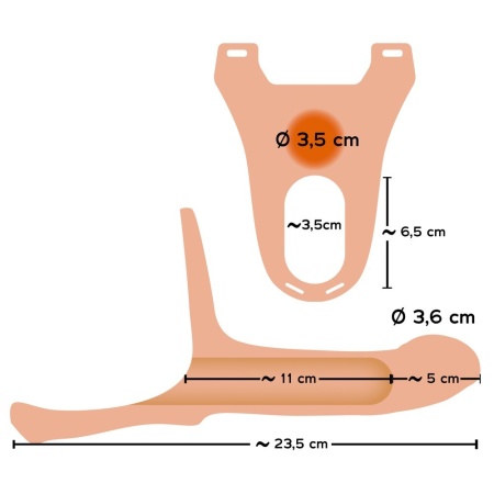 Przedłużacz prącia Silicone Strap-on +5 cm medium – nakładany, z twardym żołędziem, 16 cm - 6