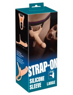 Strapon Dla Mężczyzny Silicone Strap-On +6Cm Large - Strap-ony, dilda na pasku bez wibracji - 1