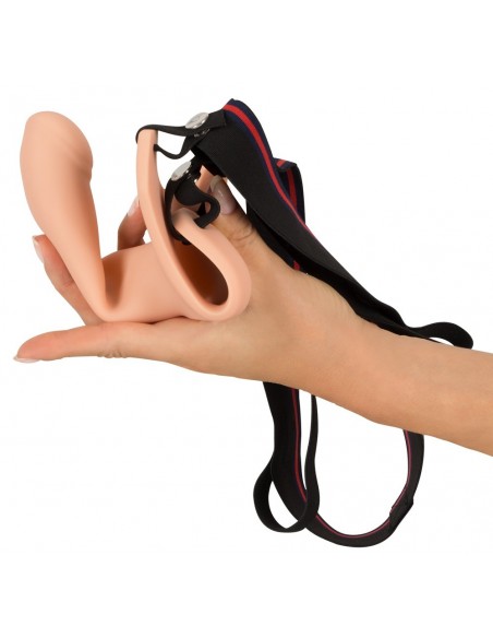 Strapon Dla Mężczyzny Silicone Strap-On +6Cm Large - Strap-ony, dilda na pasku bez wibracji - 5