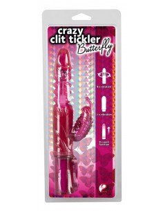 Wibrator króliczek Butterfly Vibrator pink - Wibratory Króliczki - 1 2