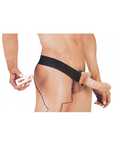 Wibrujący Strapon Robotic Vibr. Male Extension - Strap-ony, dilda na pasku z wibracją - 3