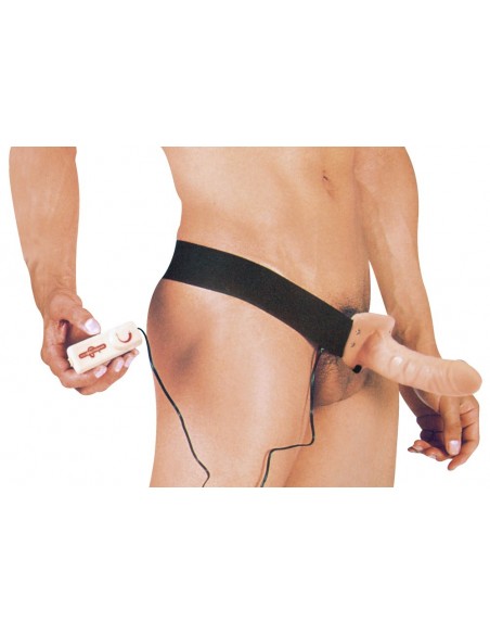 Wibrujący Strapon Robotic Vibr. Male Extension - Strap-ony, dilda na pasku z wibracją - 3